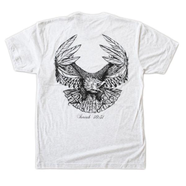 "Eagle" T-shirt Heather White - Spiritual Creature - Spiritual Creature