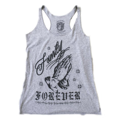 "Family Forever" Women's Racerback Tank Heather Gray - Spiritual Creature - Spiritual Creature