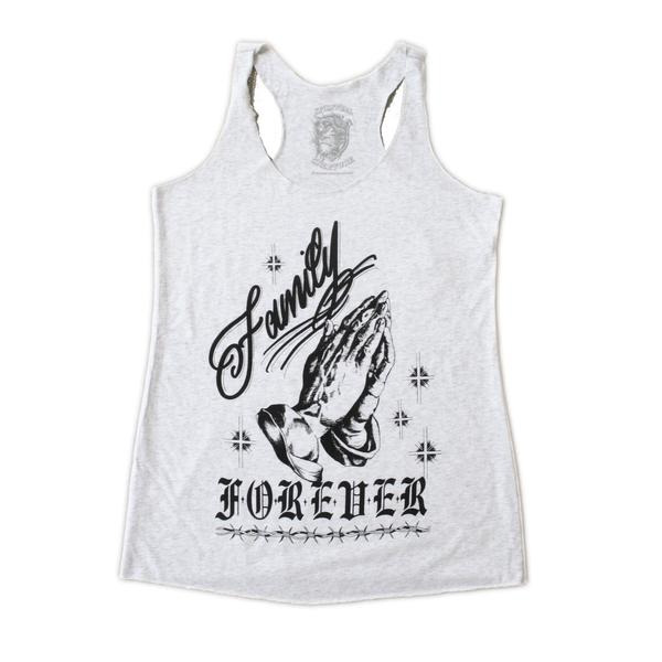 "Family Forever" Women's Racerback Tank Heather Gray - Spiritual Creature - Spiritual Creature