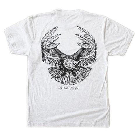 "Eagle" T-shirt Heather White - Spiritual Creature - Spiritual Creature 