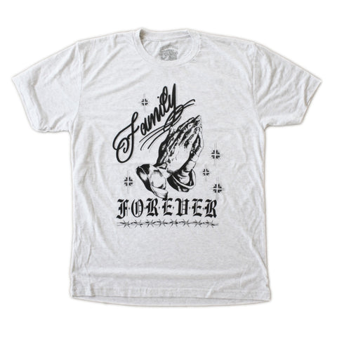 "Family Forever" T-shirt Heather White - Spiritual Creature - Spiritual Creature 